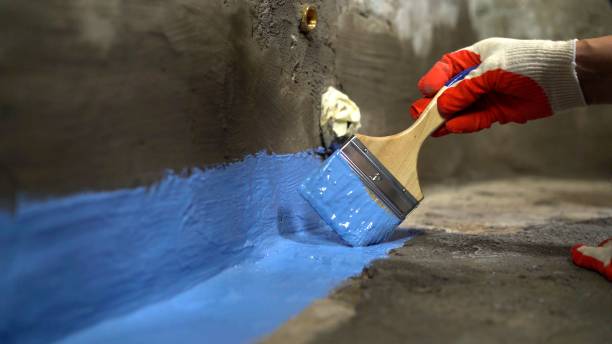 Commercial Exterior Waterproofing project at a Brighton, MI business property by SJ Waterproofing Pros